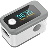 Oxímetro de Pulso Wawech Pulsioxímetro de Dedo digital profesional con Pantalla LED para medidor de oxigeno en sangre…